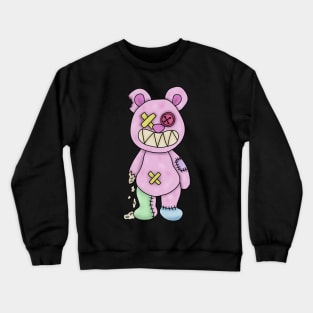 Zombie creepy kawaii teddy bear Crewneck Sweatshirt